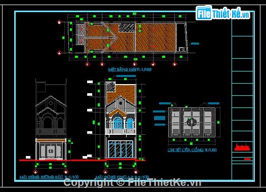 cad nhà phố,mái ngói,nhà phố mái ngói,nhà phố mái ngói 1 trệt 1 lầu,nhà phố 1 trệt 1 lầu,nhà phố 5x19m